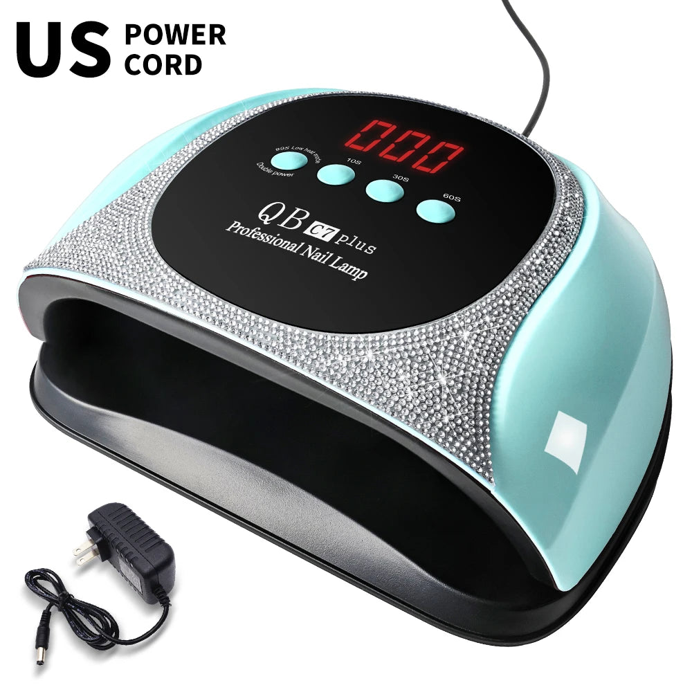 Professional UV/LED Nail Lamp - 57 LED Curing Light - LCD Display Manicure Equipment for Acrylic Gel