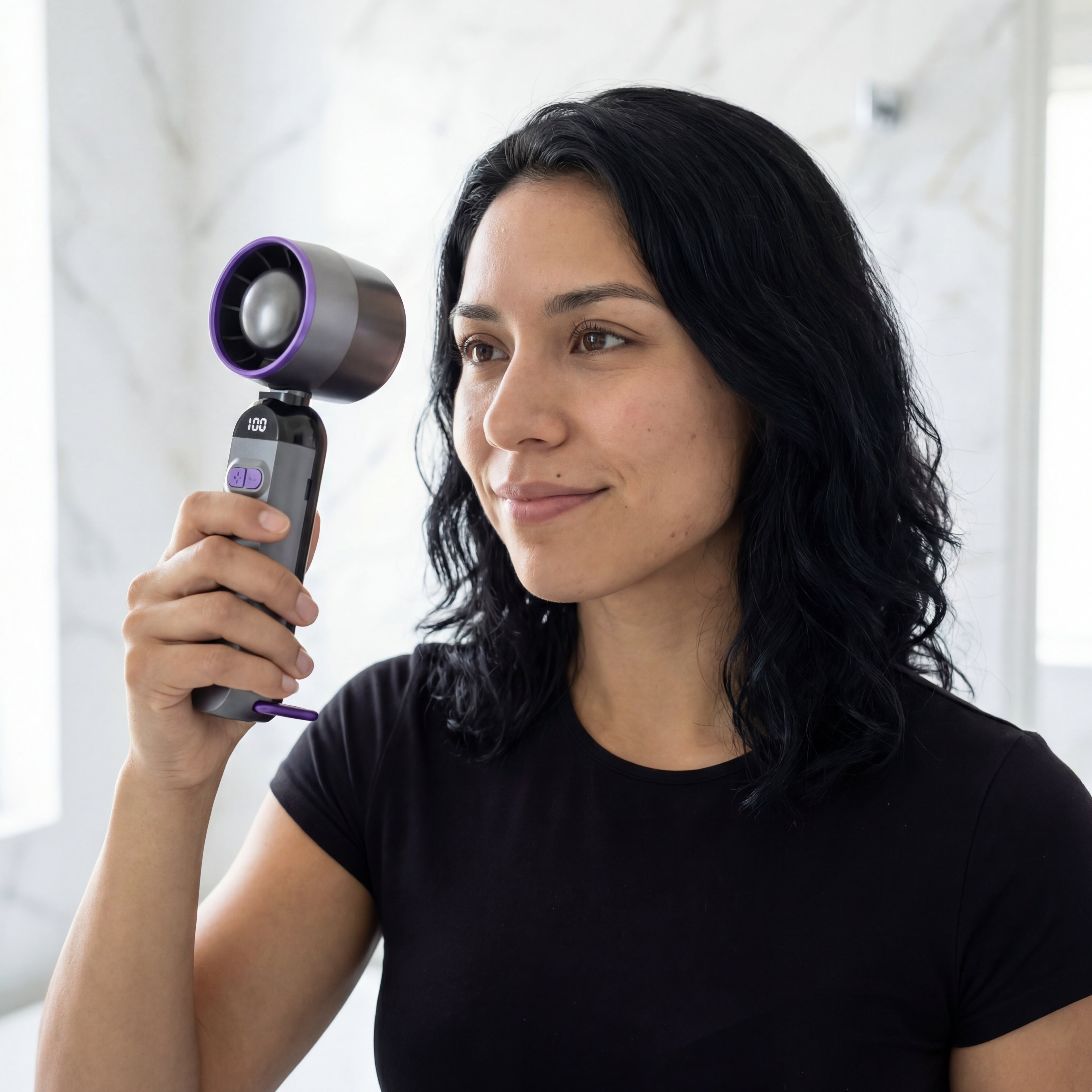 Foldable Handheld Lashes Fan - Small USB Charging Fan - Dedicated Dryer for Women Lashes