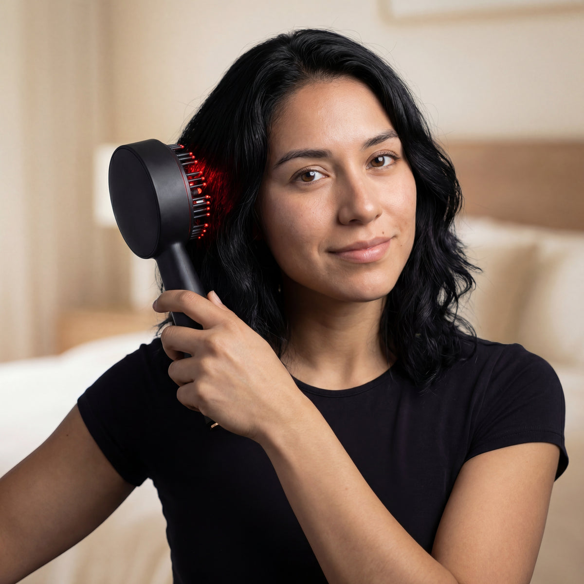 Electric Vibration Massage Comb - Red Light Therapy - Hair Massage Scalp Brush - Liquid Oil Applicator