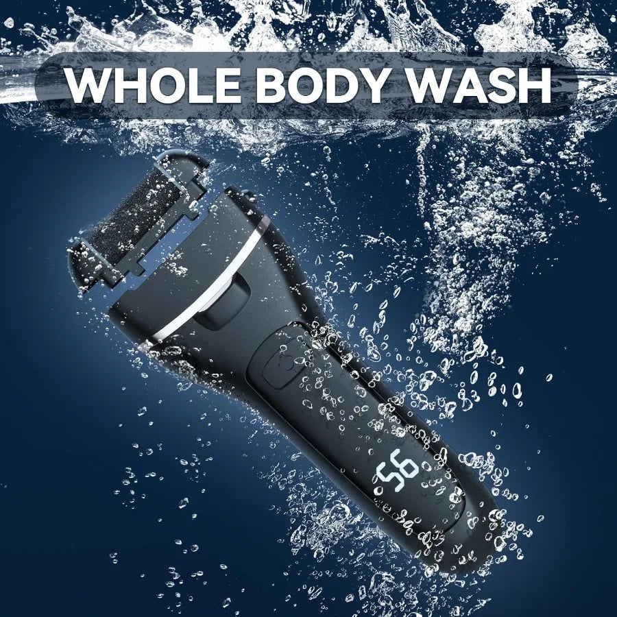 Electric Callus Remover for Feet - 3 Roller Heads and 2 Speed Settings - Rechargeable and Waterproof Foot File