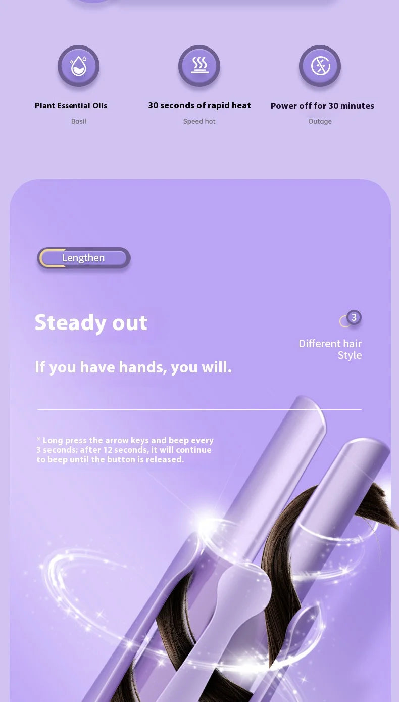 2 in 1 Automatic Hair Curler - 32mm Automatic Rotating Ceramic Curler - Professional Wand Curler