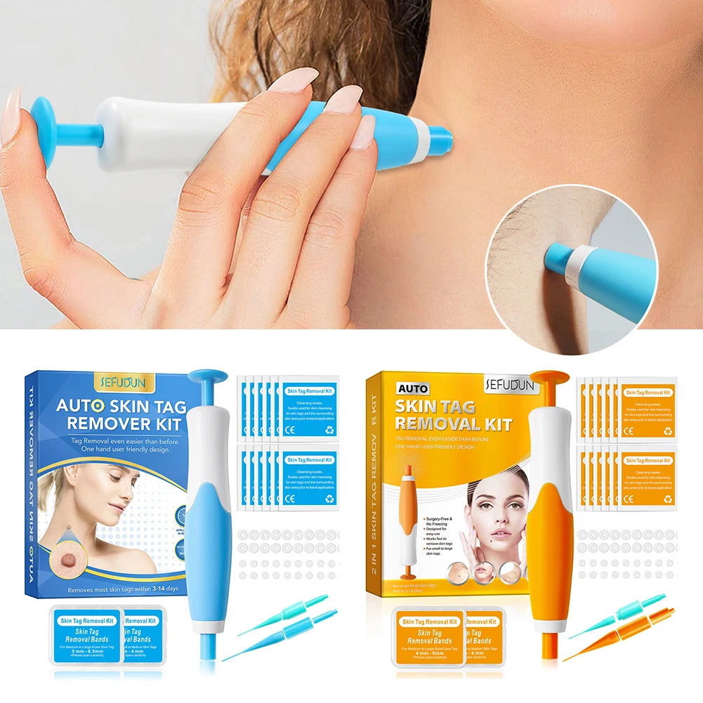 2 IN 1 Auto Micro Skin Tag Remover - Standard And Micro Skin Tag Removal Kit - Mole Wart Remover - Face Care Beauty Tool