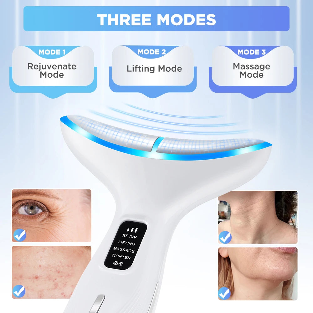 Microcurrent Neck Face Lifting Beauty Device - Neck Firming Massage Beauty Instrument - Tighten Skin Care Tool