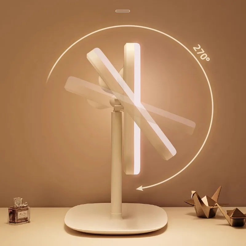 Modern Desktop Vanity Mirror - 3 Color Light LED Makeup Mirror