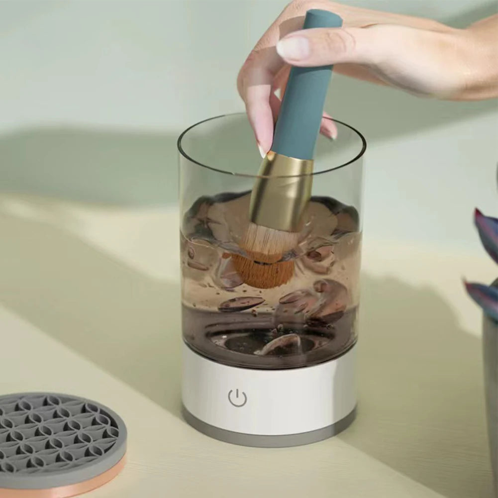Makeup Brush Cleaner - USB Powered Electric Make-Up Brush Cleaner - Dryer Dust-Proof for All Size Beauty Makeup Brushes Set