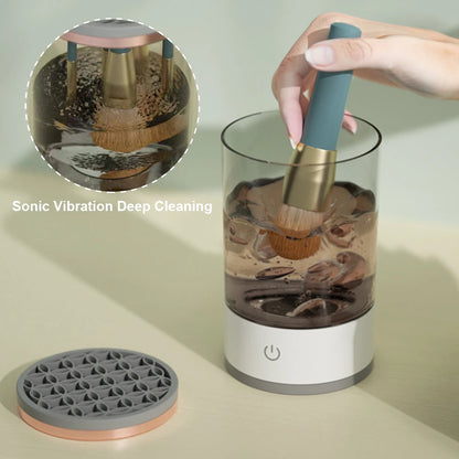 Makeup Brush Cleaner - USB Powered Electric Make-Up Brush Cleaner - Dryer Dust-Proof for All Size Beauty Makeup Brushes Set