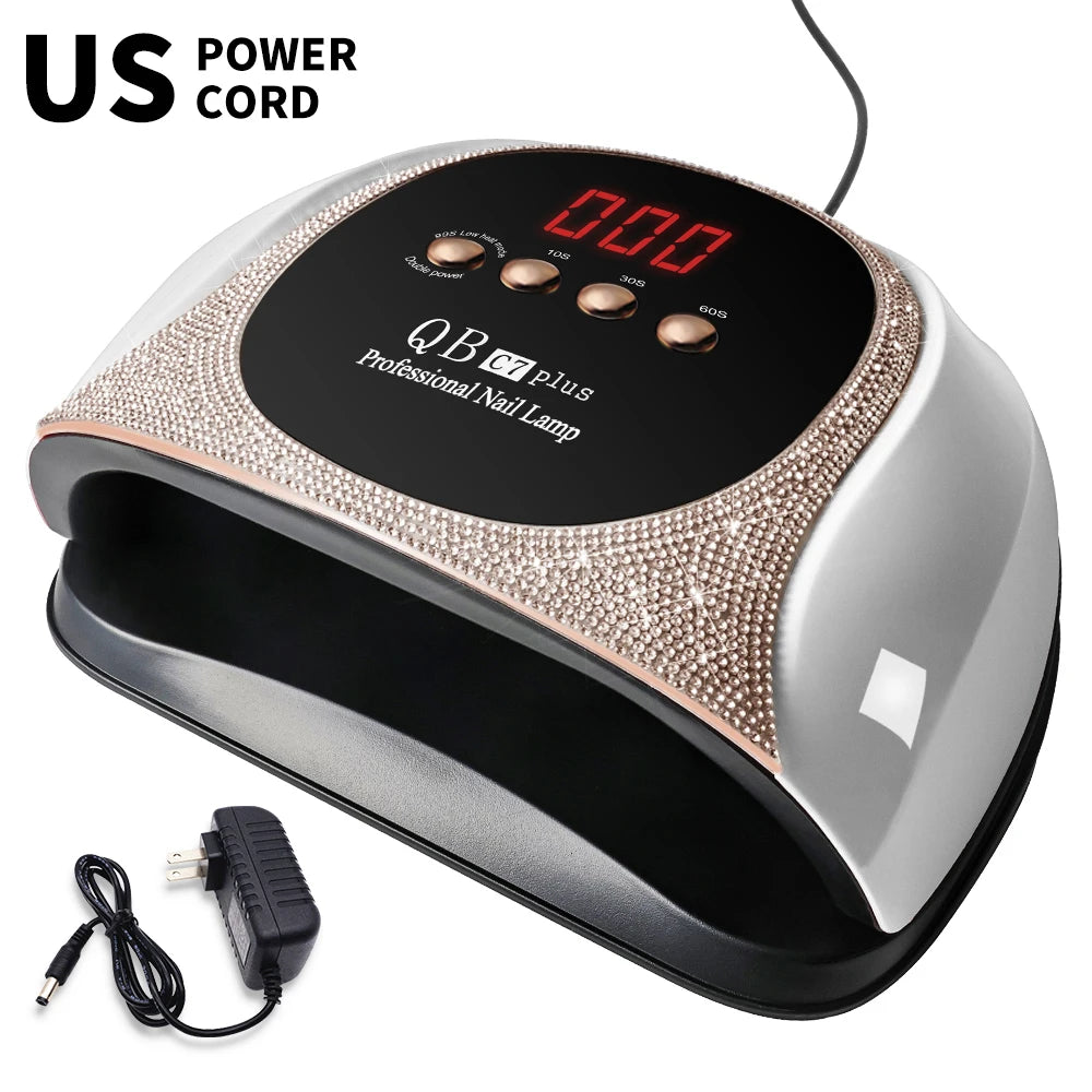 Professional UV/LED Nail Lamp - 57 LED Curing Light - LCD Display Manicure Equipment for Acrylic Gel