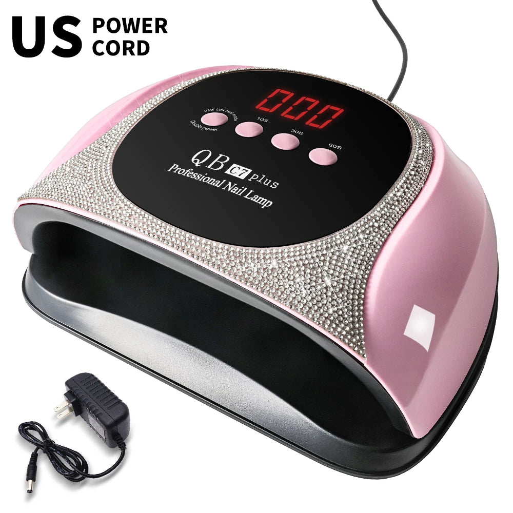 Professional UV/LED Nail Lamp - 57 LED Curing Light - LCD Display Manicure Equipment for Acrylic Gel