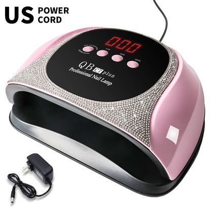 Professional UV/LED Nail Lamp - 57 LED Curing Light - LCD Display Manicure Equipment for Acrylic Gel