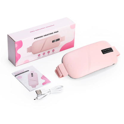 5 Mode Electric Heating Vibration Waist Massage Belt - Heating Pad for Cramp Relief