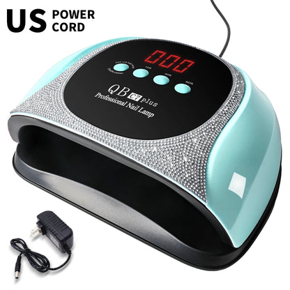 Professional UV/LED Nail Lamp - 57 LED Curing Light - LCD Display Manicure Equipment for Acrylic Gel