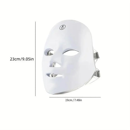 Rechargeable - 7-color - LED Face Mask Facial Care Tool