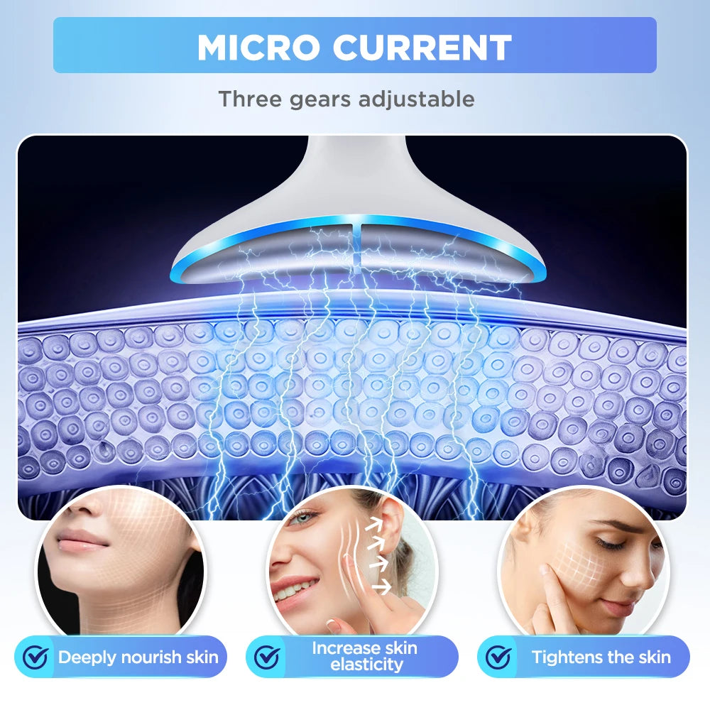 Microcurrent Neck Face Lifting Beauty Device - Neck Firming Massage Beauty Instrument - Tighten Skin Care Tool