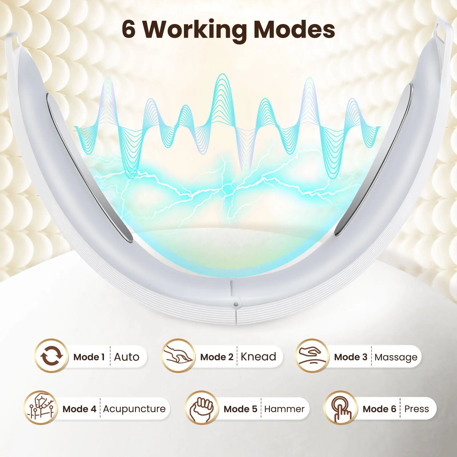 Electric V Face Lifting Beauty Device - 6 Modes 8 Levels EMS Micro - Firming Facial Massager Double Chin Removal Skin Care